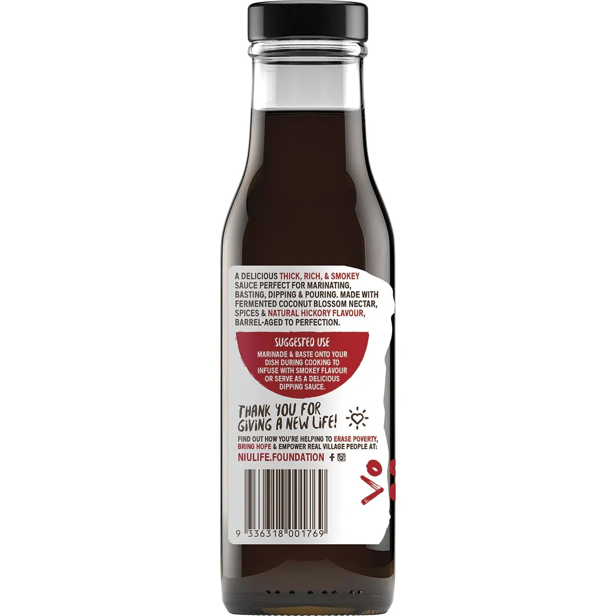 NIULIFE Organic Coconut Amino Sauce Extra Thick Smokey BBQ 250ml
