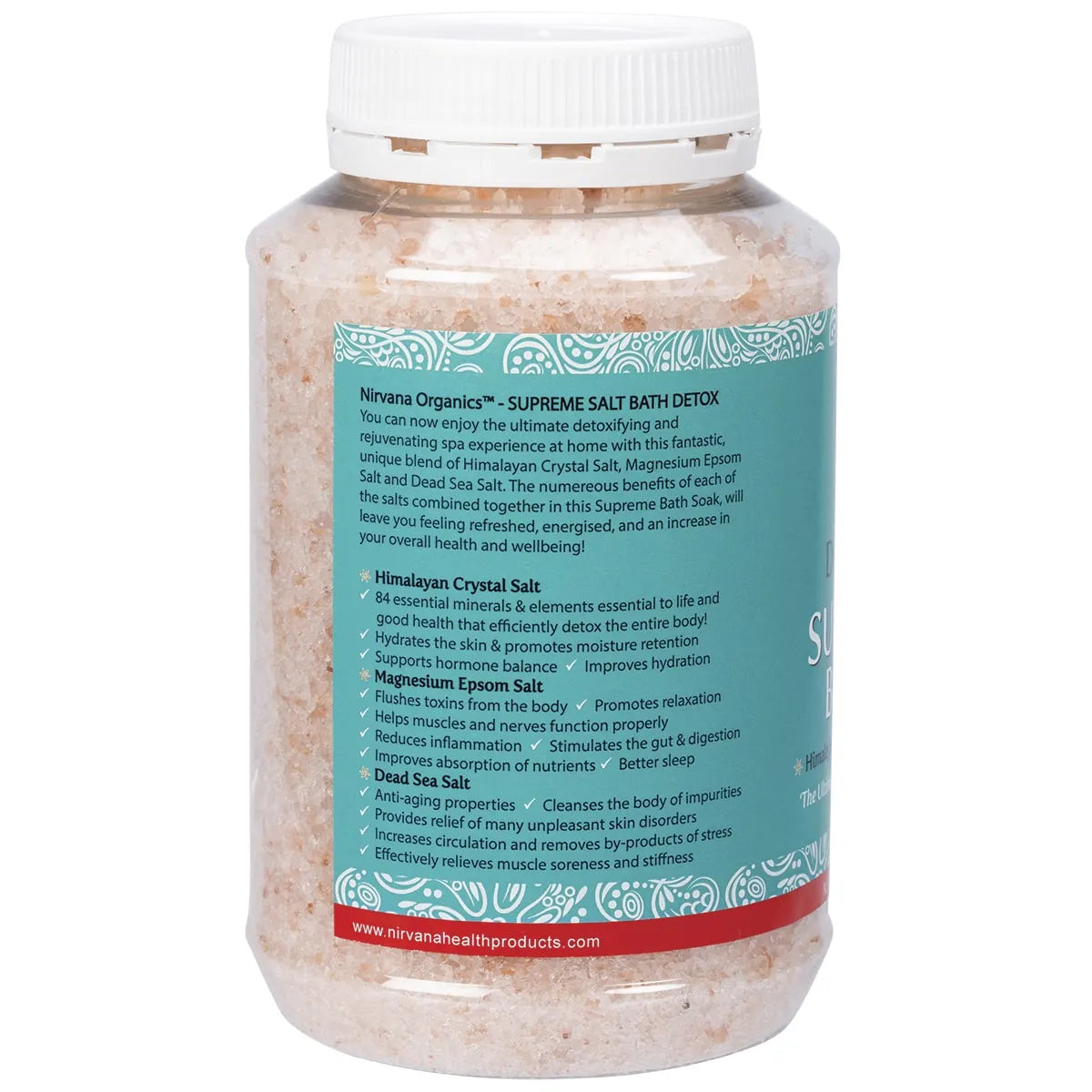 NIRVANA ORGANICS Himalayan Crystal Salt Detox Supreme Bath Soak 1kg