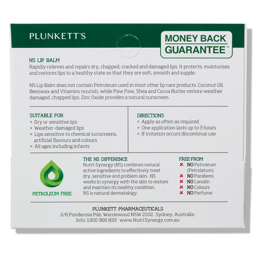 NS Lip Balm PETROLEUM FREE 10G