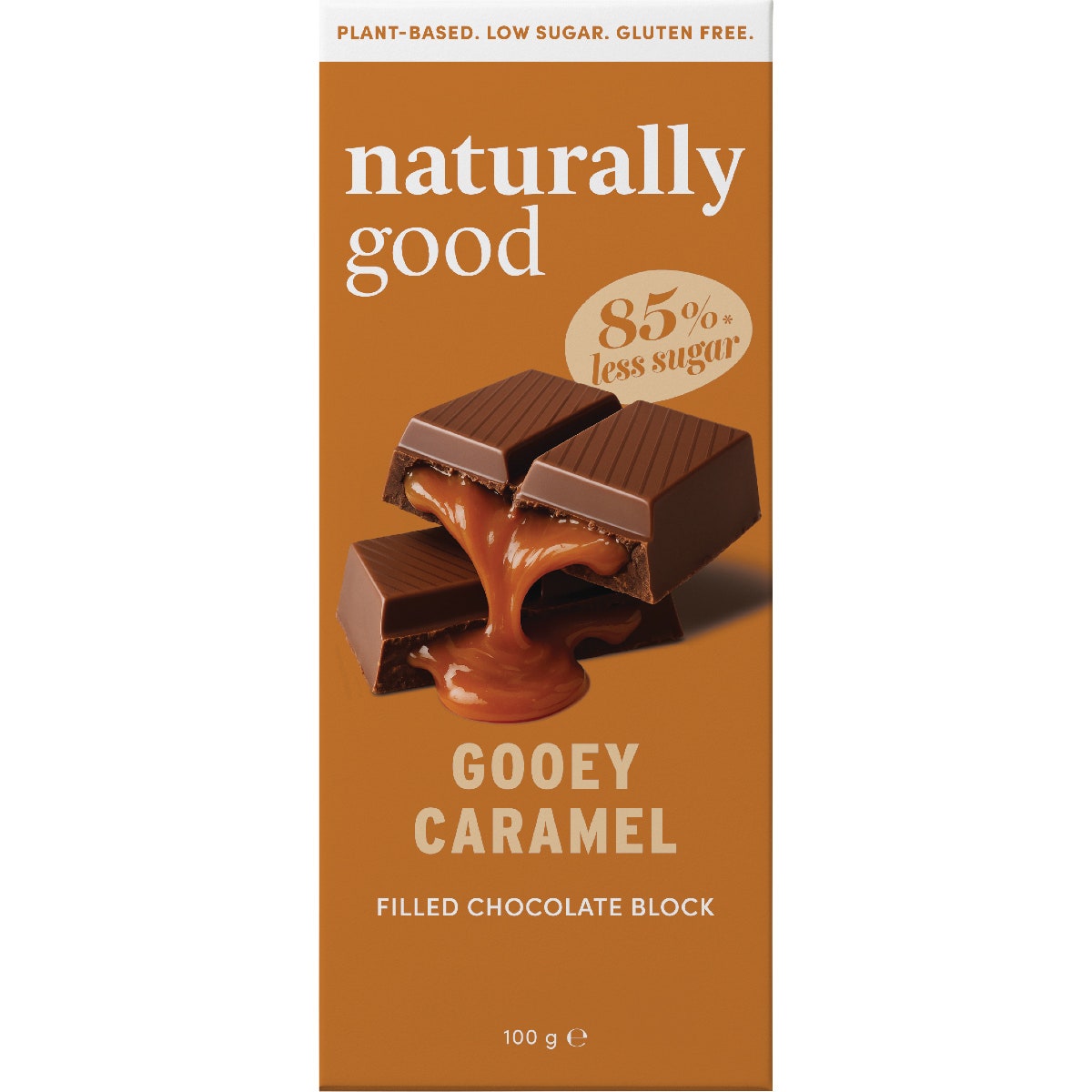 Naturally Good Filled Chocolate Block Gooey Caramel 15x100g