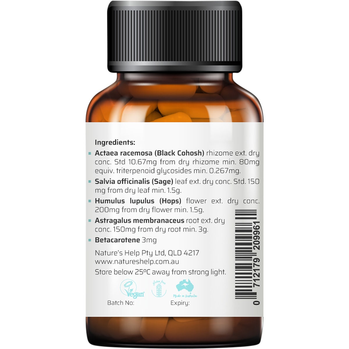 NATURE'S HELP Meno Cool Hot Flushes Capsules 60 Caps