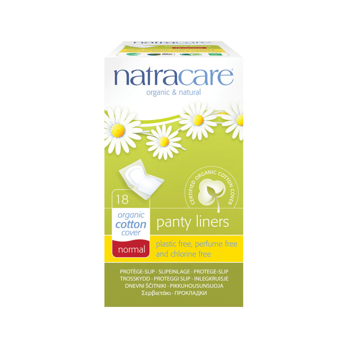 Natracare Panty Liners Normal with Organic Cotton Cover x 18 Pack