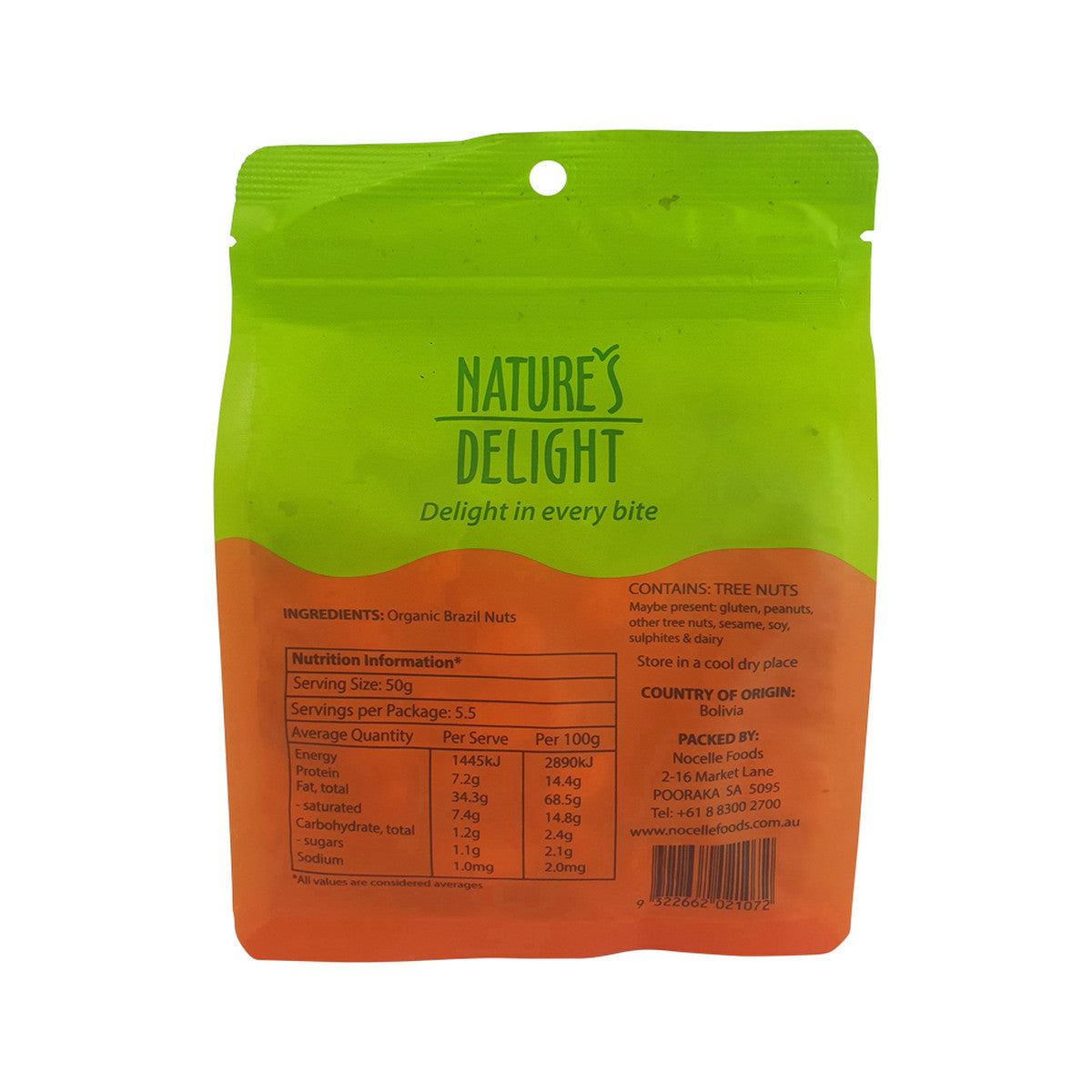 Nature's Delight Organic Brazil Nuts 275g