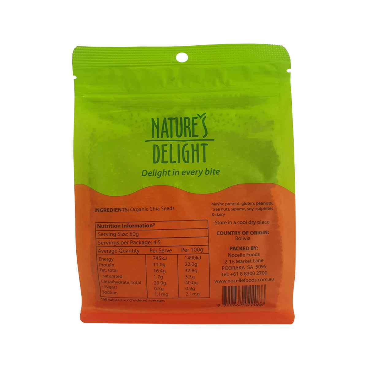 Nature's Delight Organic Chia Seeds 225g
