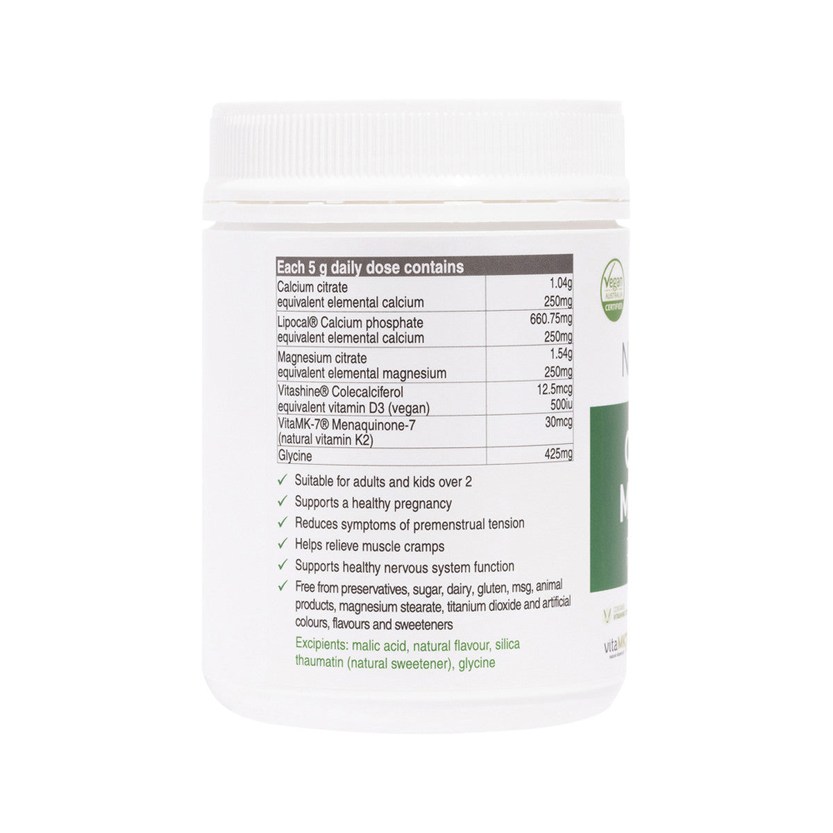 NaturoBest Calcium & Magnesium Plus K2 & D3 300g