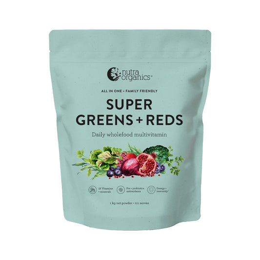 Nutra Organics Organic Super Greens + Reds (Wholefood Multivitamin) 1kg