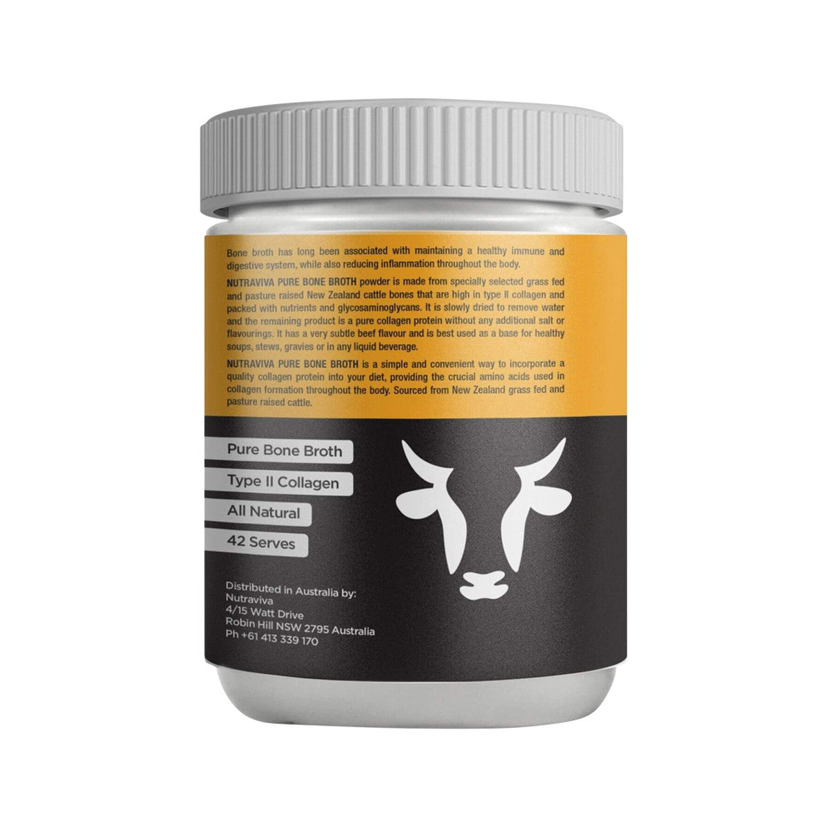 Nutraviva (NesProteins) Bone Broth Pure (Beef) Unflavoured 300g