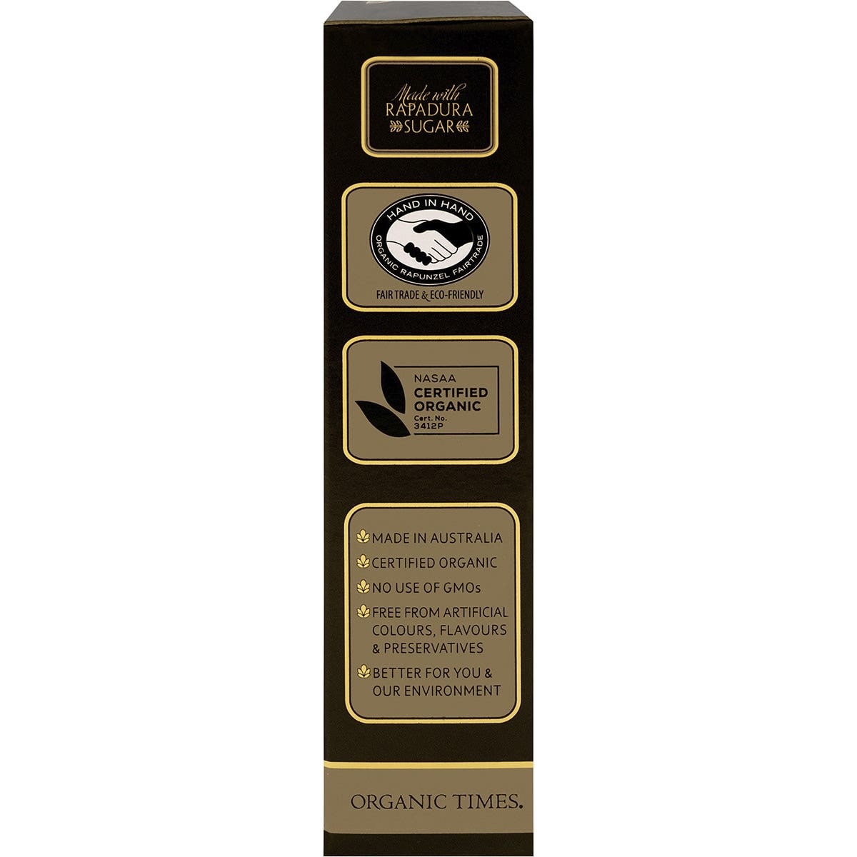 ORGANIC TIMES Dark Chocolate Sultanas 150g