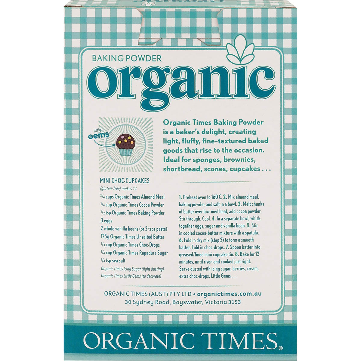 ORGANIC TIMES Baking Powder 200g