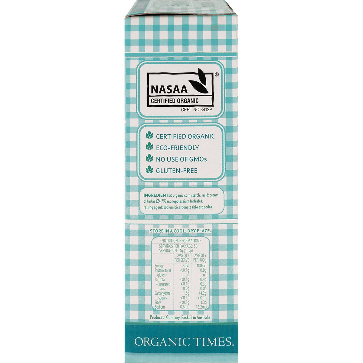 ORGANIC TIMES Baking Powder 200g