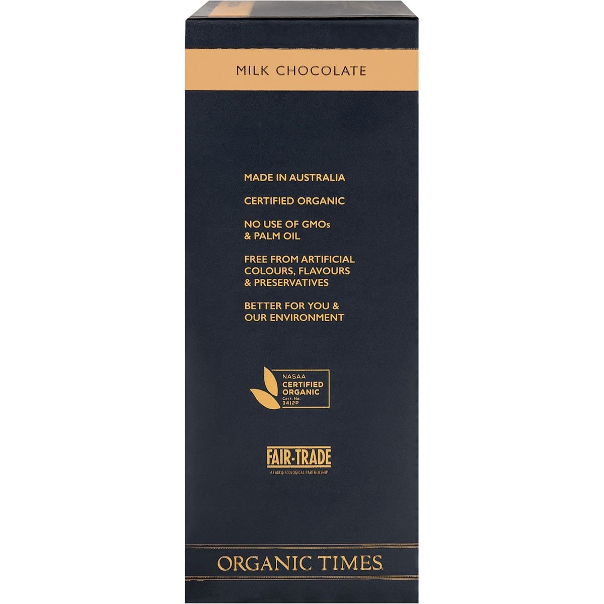 ORGANIC TIMES Milk Chocolate Strawberries 100g