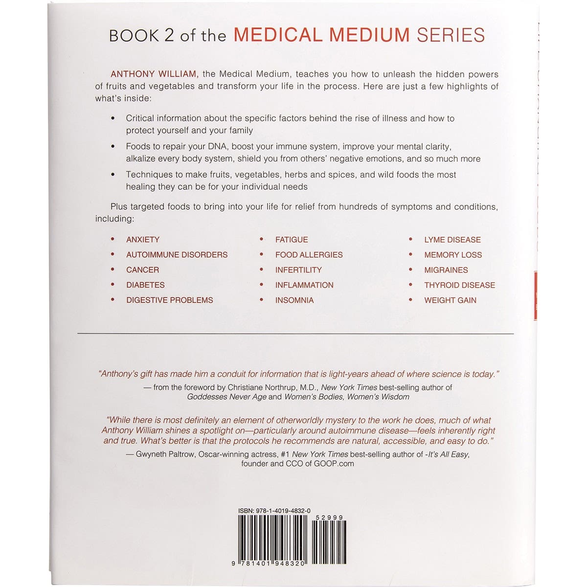 Book Medical Medium Life-changing Foods by Anthony William 1