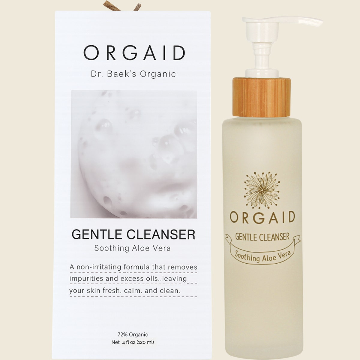 Orgaid Gentle Cleanser Soothing Aloe Vera 120ml