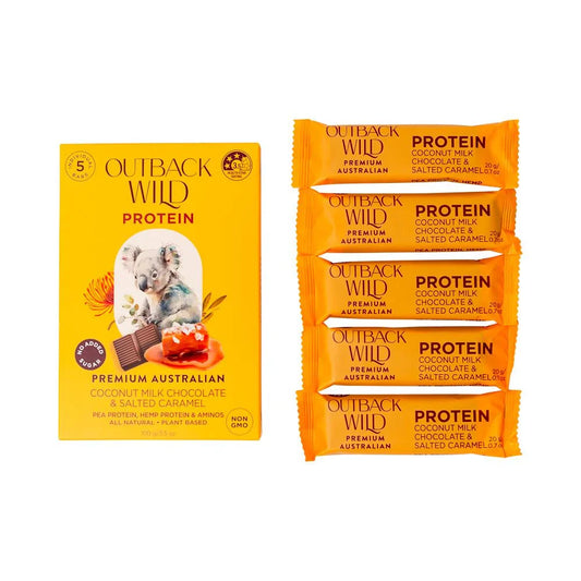 Outback Wild Protein Coconut Milk Chocolate & Salted Caramel 20g X 5pk