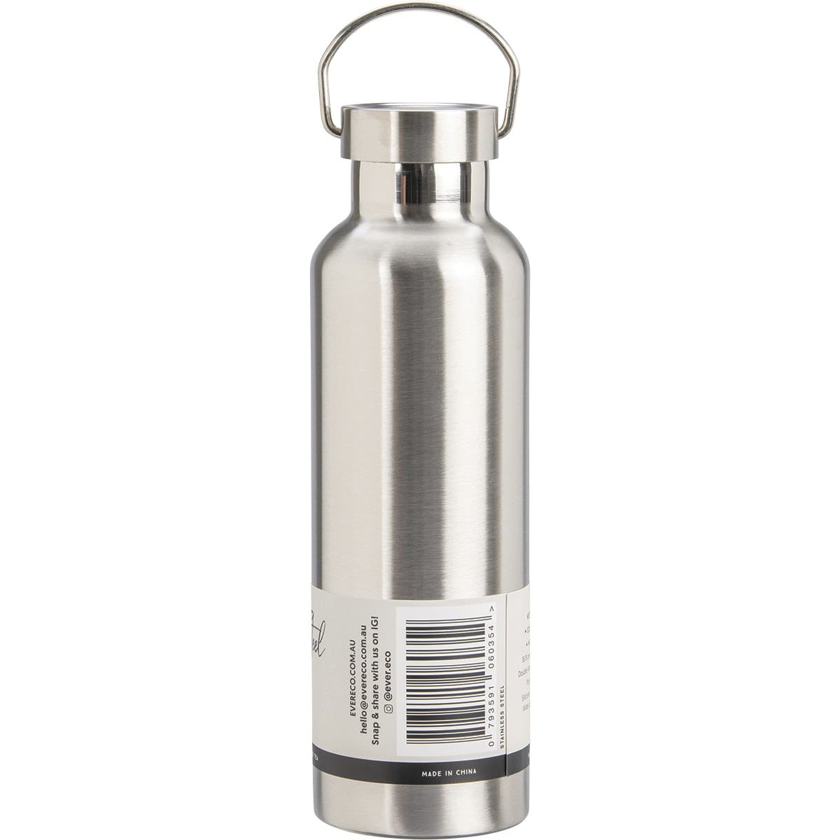 EVER ECO Insulated Stainless Steel Bottle Brushed Stainless 750ml