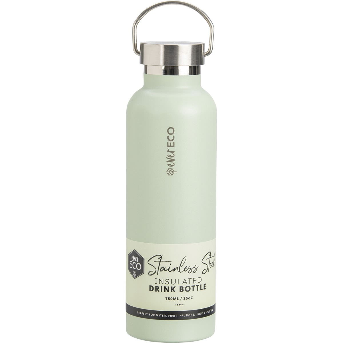EVER ECO Insulated Stainless Steel Bottle Sage 750ml