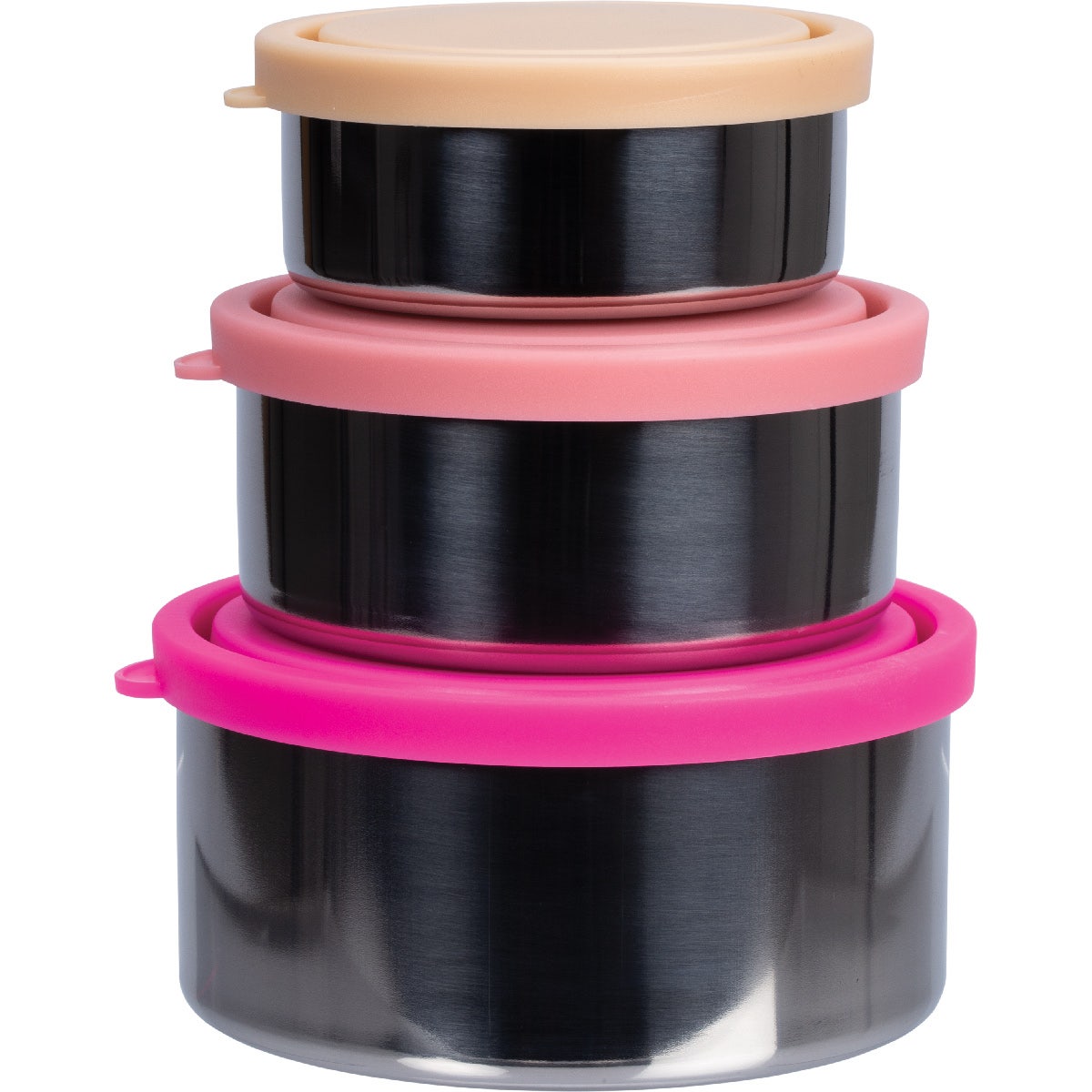 EVER ECO Stainless Steel Round Containers Rise Leak Resistant 3pk