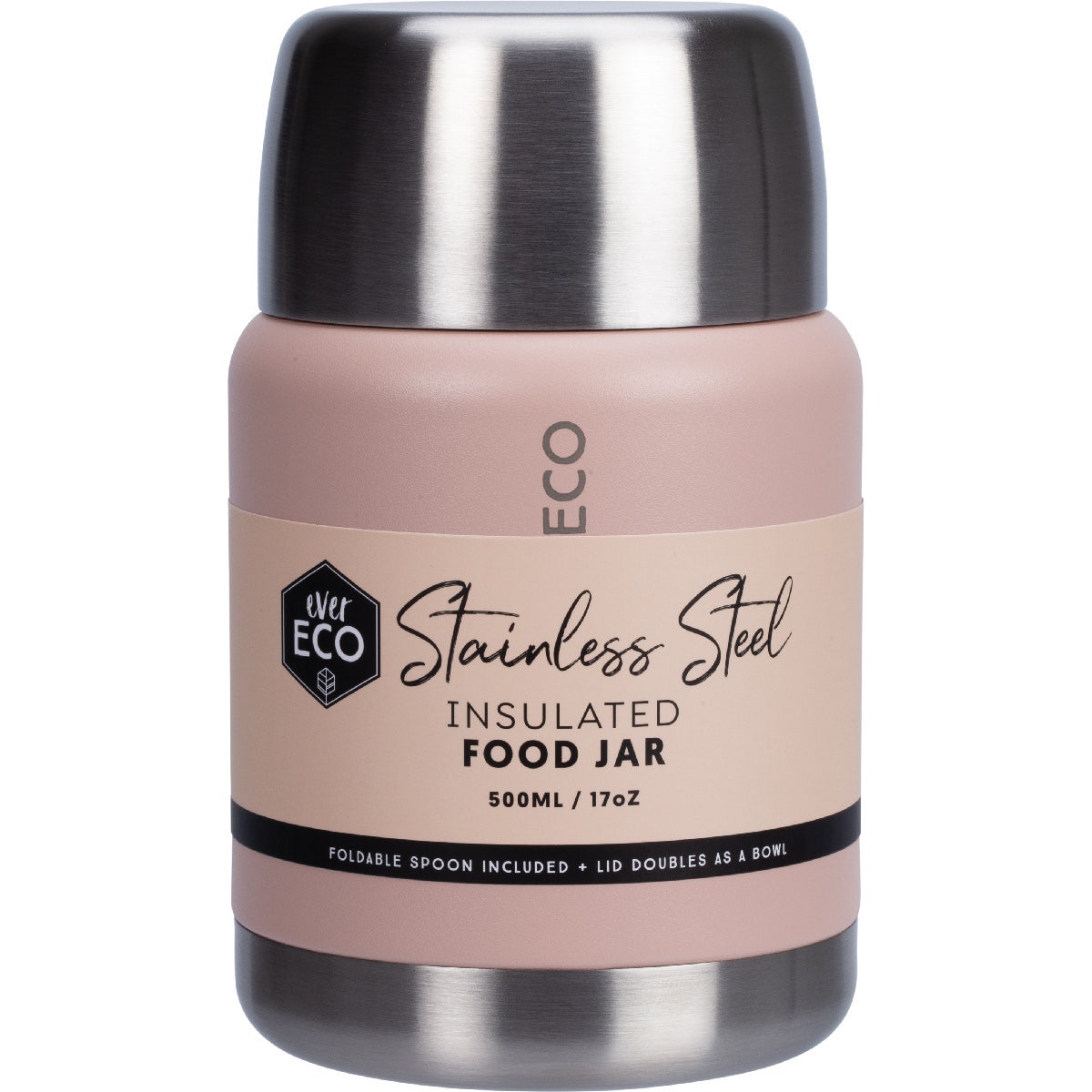 EVER ECO Insulated Stainless Steel Food Jar Rose 500ml