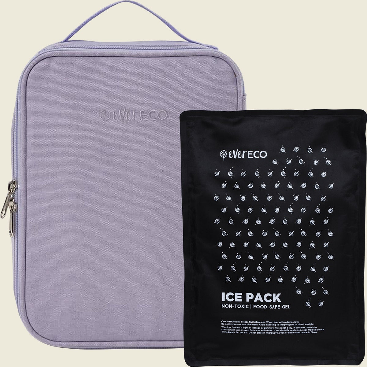 Ever Eco Insulated Lunch Bag with Ice Pack Lilac 1pc
