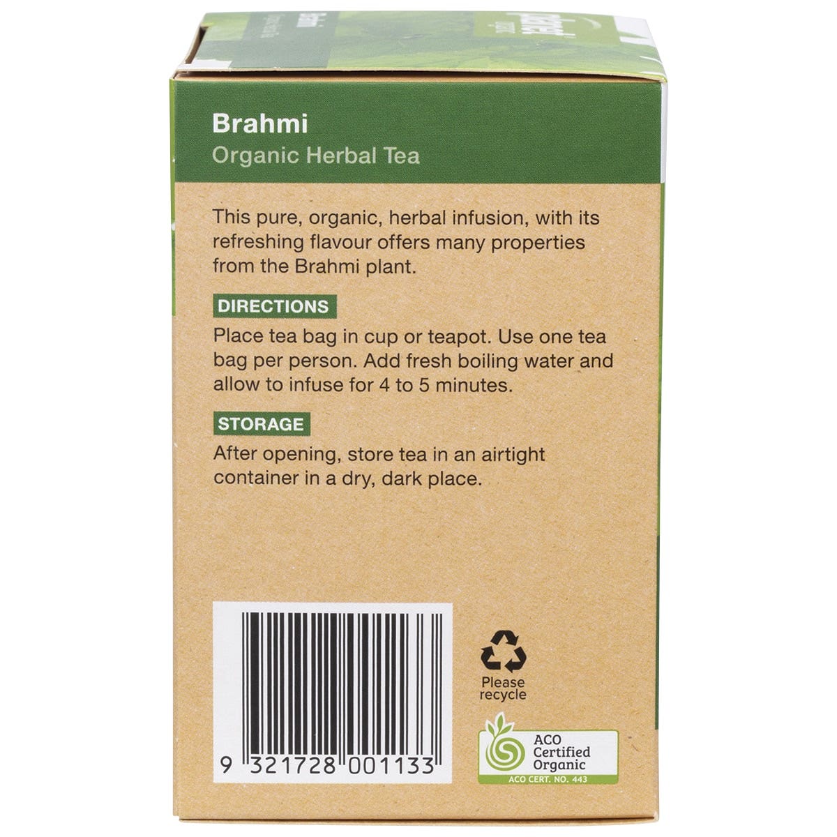 Planet Organic Organic Brahmi Herbal Tea x 25 Tea Bags