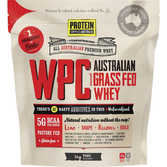 Protein Supplies Australia Protein WPC (Australian Grass Fed Whey) Pure 1kg