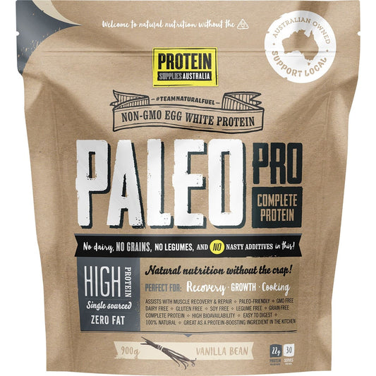 PROTEIN SUPPLIES AUSTRALIA PaleoPro (Egg White Protein) Vanilla Bean 900g