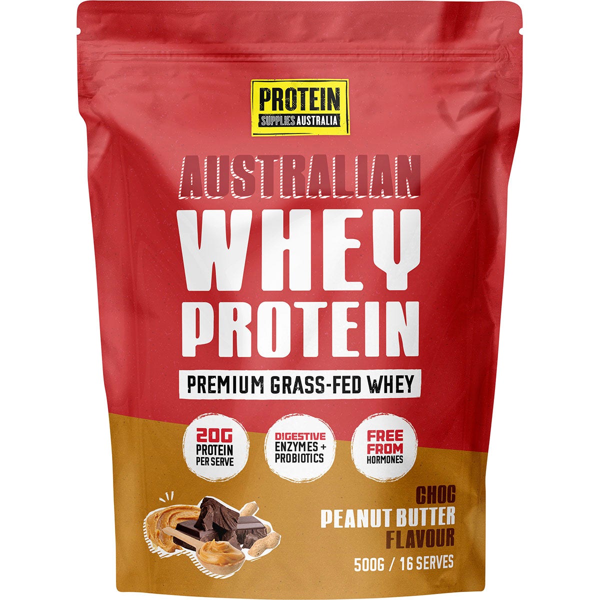 Protein Supplies Australia Australian Whey Protein Choc Peanut Butter 1kg