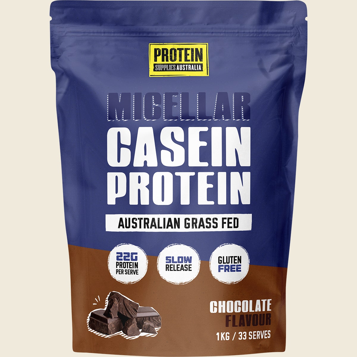 Protein Supplies Australia Micellar Casein Protein Chocolate 1kg