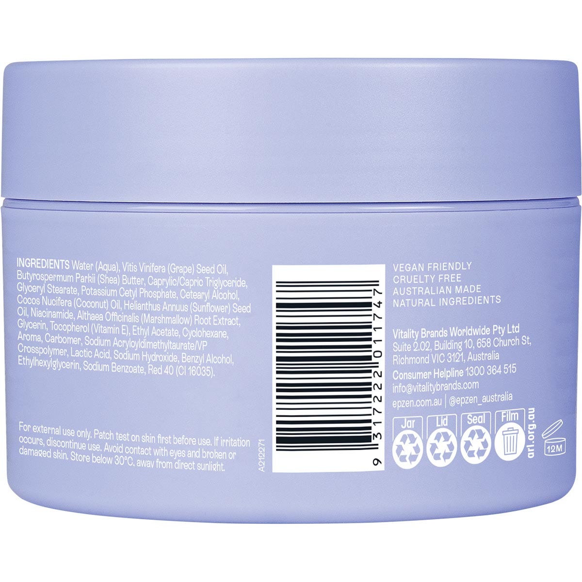 EPZEN Whipped Body Wash 2-in-1 Wash & Shave Cream 200ml