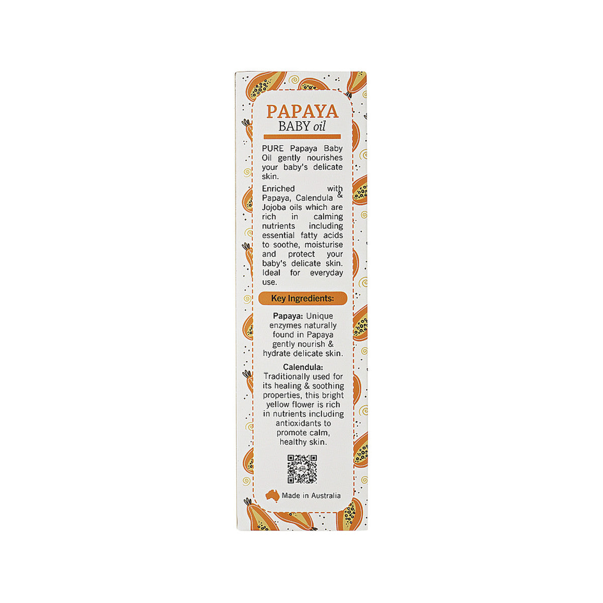 P'URE Papayacare Baby Papaya Baby Oil (Calendula with Paw Paw) 125g