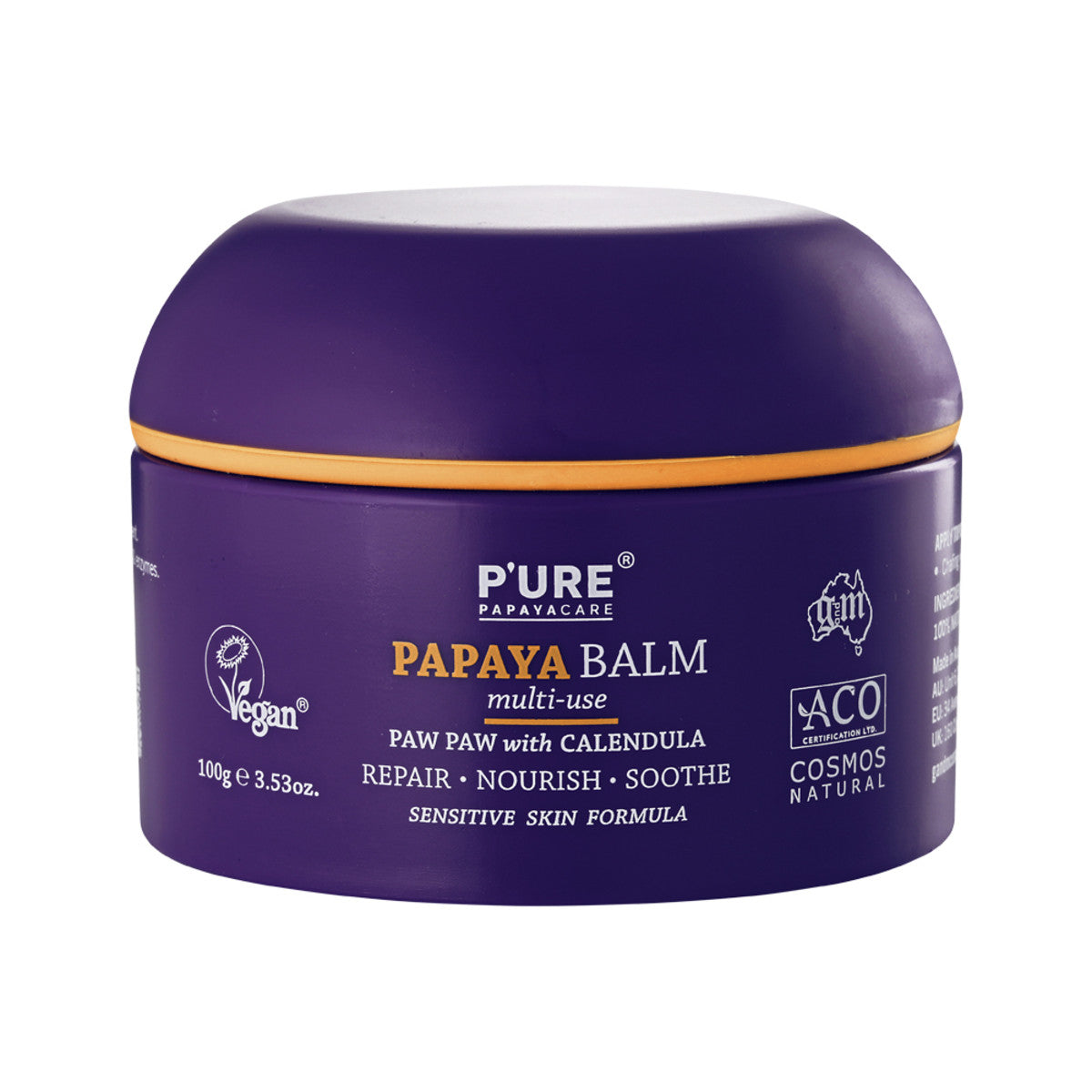 P'URE PAPAYACARE Papaya Balm Multi-Use Paw Paw With Calendula 100g