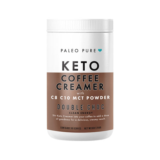 Paleo Pure Keto Coffee Creamer (with C8 C10 MCT Powder) Double Choc 250g
