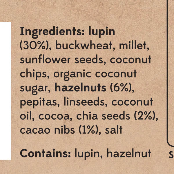 COASTAL CRUNCH Protein Crunch Granola Cacao, Hazelnut & Chia 320g