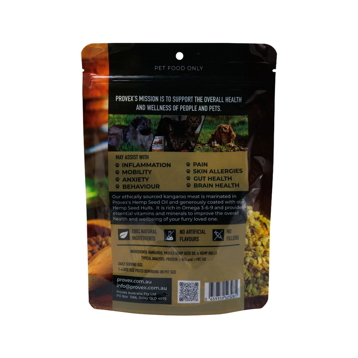 Provex Premium Hemp Treats Kangaroo (for Pets) 90g