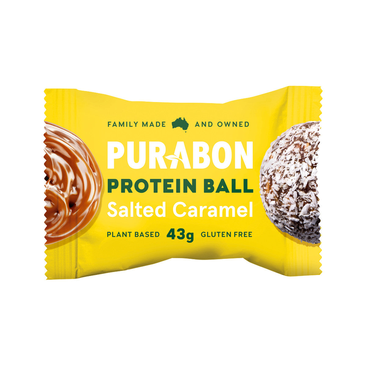 Purabon Protein Balls Salted Caramel 43g(Pack of 12)