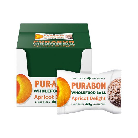 Purabon Wholefood Balls Apricot Delight 43g(Pack of 12)