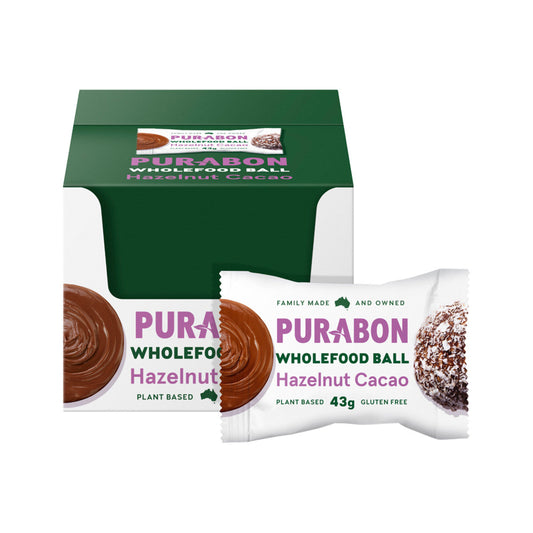 Purabon Wholefood Balls Hazelnut Cacao 43g(Pack of 12)