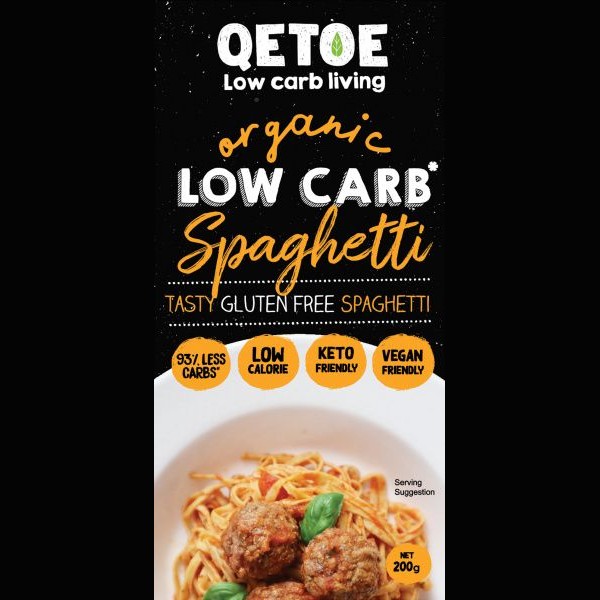 Qetoe Organic Low Carb Spaghetti G/F 200g