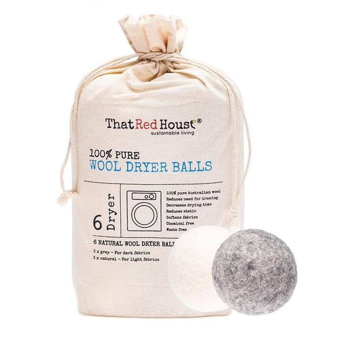 THAT RED HOUSE Wool Dryer Balls 100% Pure 6