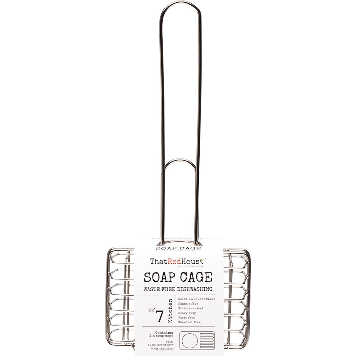 That Red House Soap Cage 1 (Holds chunky block dishwasing soap)