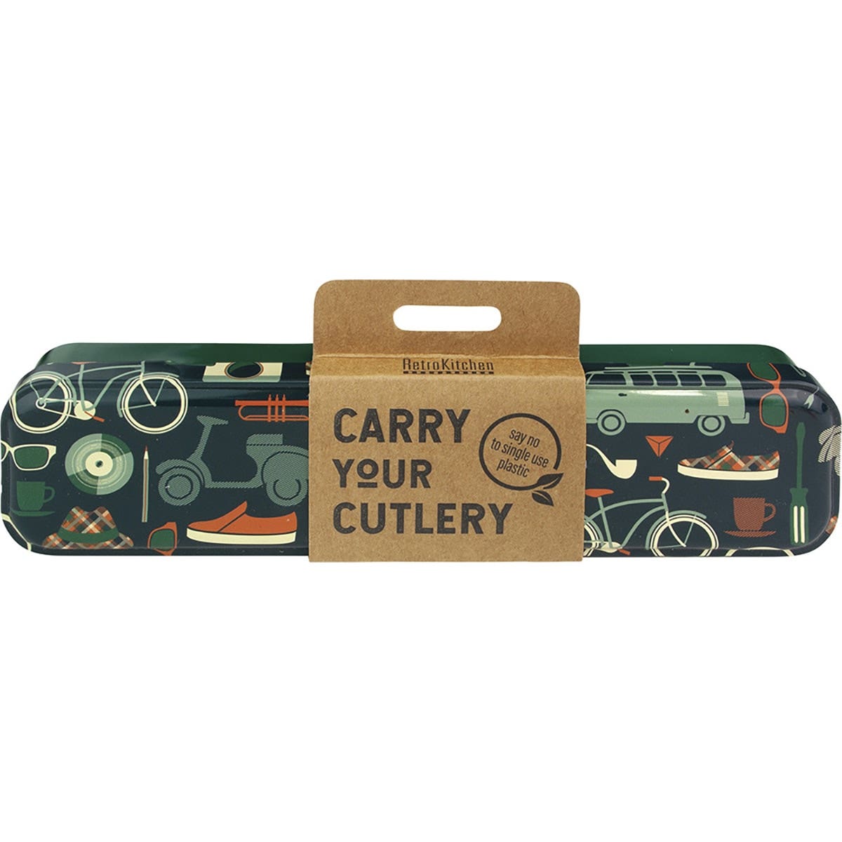 RETROKITCHEN Carry Your Cutlery - Retro Man Stainless Steel Cutlery Set 1