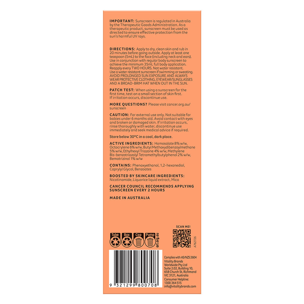 Cancer Council Radiance Boost Spf50+ 50ml