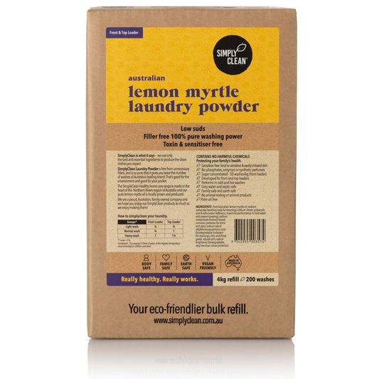 Simply Clean Lemon Myrtle Laundry Powder 4kg Box