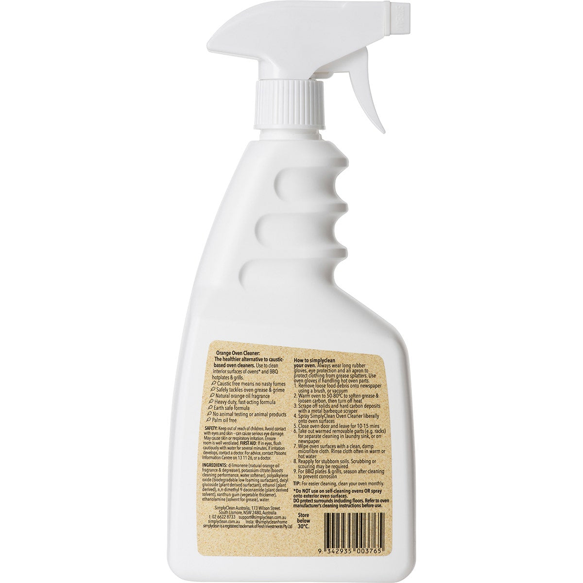 SIMPLY CLEAN Oven & BBQ Cleaner Orange 750ml