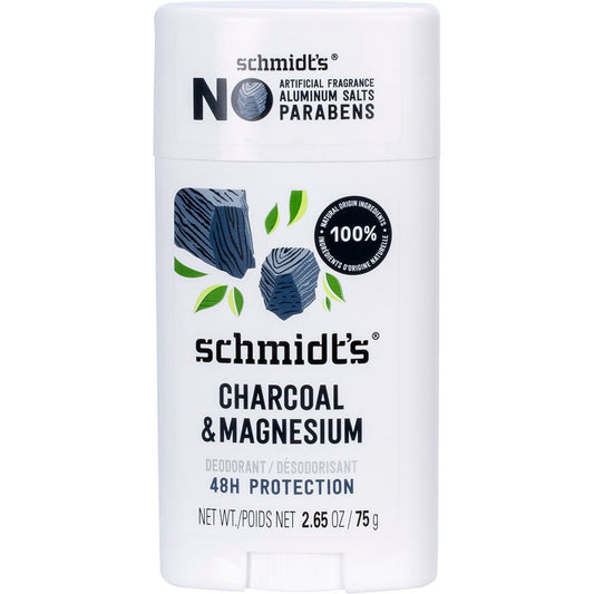 SCHMIDT'S Deodorant Stick Charcoal + Magnesium 75g