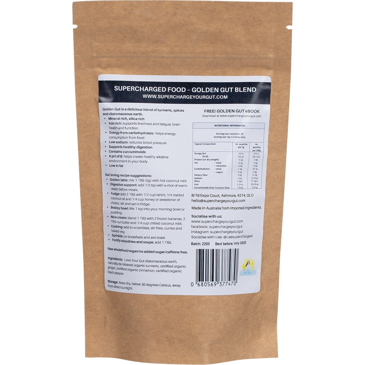 Supercharged Food Golden Gut Blend 100g