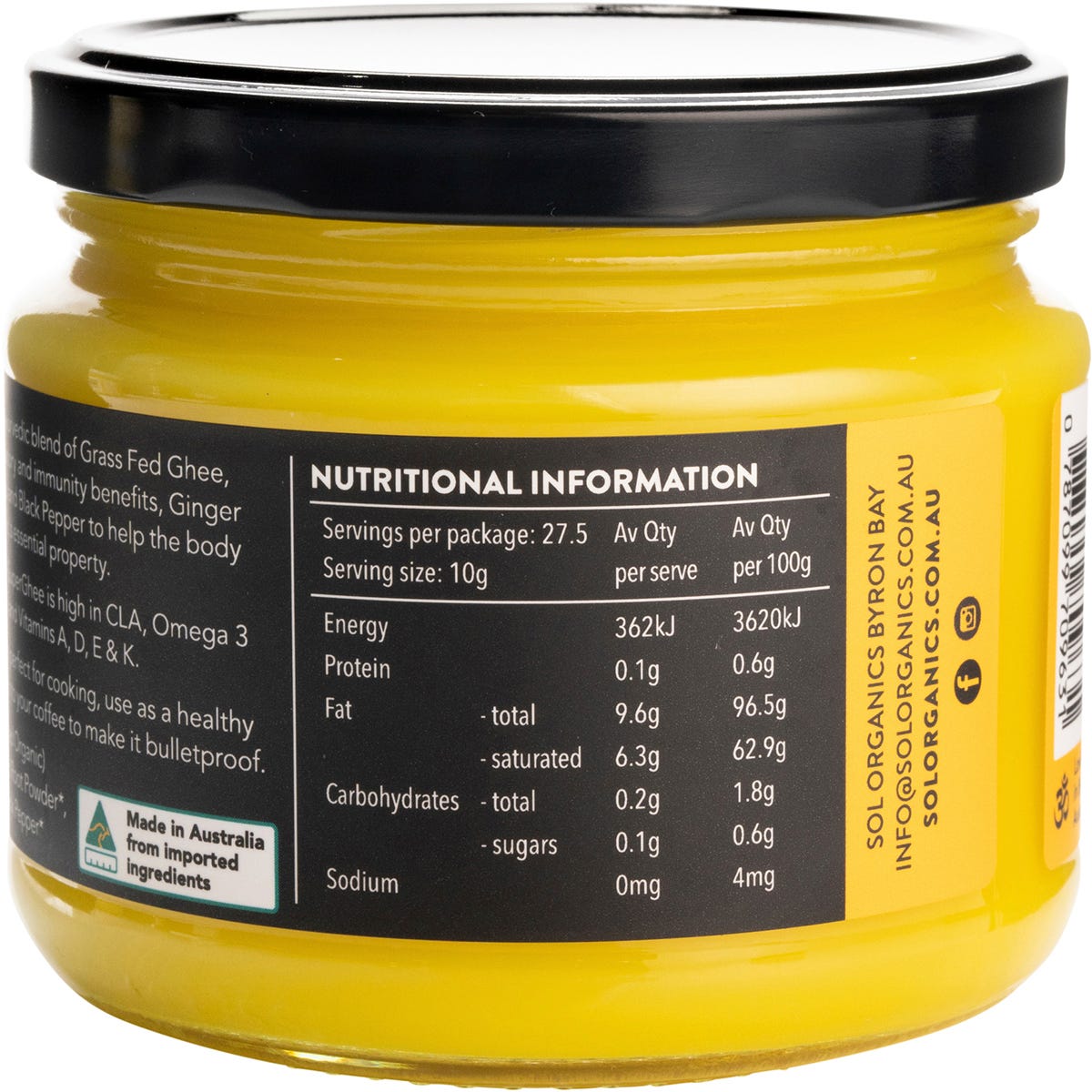 SOL ORGANICS Turmeric Super Ghee 275g