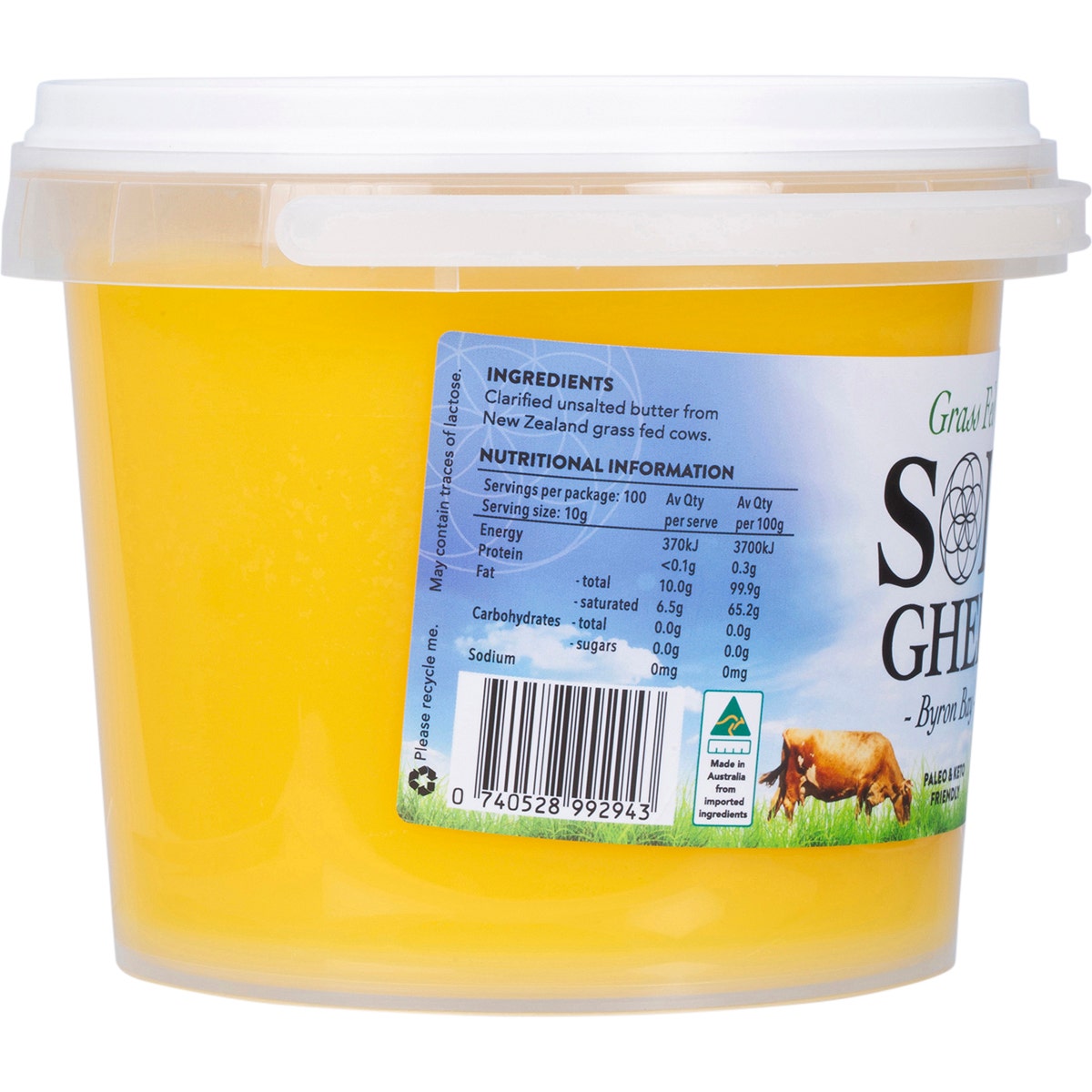 SOL ORGANICS Grass Fed Ghee 1kg