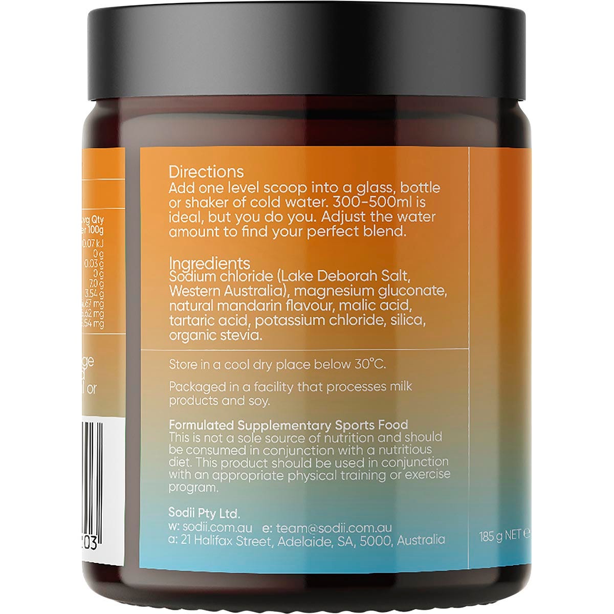 Sodii Everyday Hydration Salts Salty Mandarin 185g