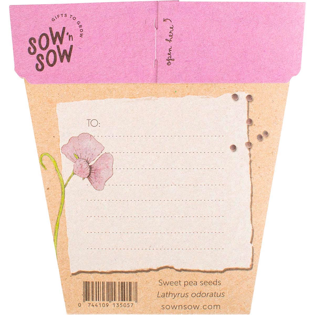 SOW 'N SOW Gift Of Seeds Sweet Pea 1